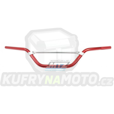 Řidítka s hrazdou (průměr 22mm) MTZ - ATV+Enduro High (vysoké provedení) - červené (hrazda stříbrná)