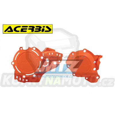 Kryty spojkového víka a víka zapalování Acerbis - KTM 250SX / 19-22 + 250EXC+300EXC / 20-23 + Husqvarna TC250 / 19-22 + TE250+TE300 / 20-23 + Gas-Gas MC250+EC250+EC300+EX250+EX300 - barva oranžová