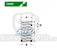 Pružiny spojkové (sada) Lucas MEF351-4 - Yamaha YS125 / 17-21