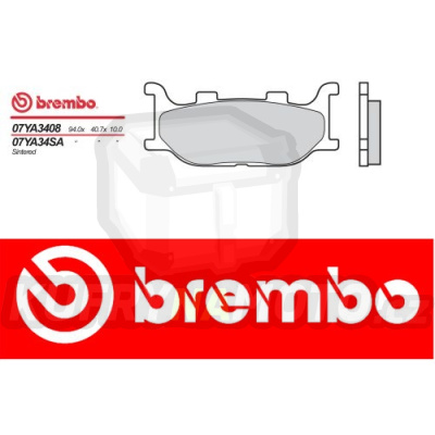 Brzdové destičky Brembo YAMAHA XV VIRAGO 125 r.v. Od 97 -  směs Originál Přední