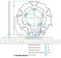 Kotouč brzdový nerezový (245/105/5D) -Yamaha FZ6N+FZ6S Fazer+MT03 660+FZ1 Fazer