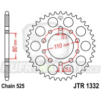 Řetězová rozeta TRIUMPH Bonneville America 800 2002-2006 44 zubů, řetěz 525 - akce