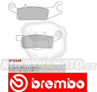 Brzdové destičky Brembo YAMAHA YFM RAPTOR LEFT/REAR 250 r.v. Od 09 -  směs SD Přední