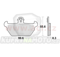 brzdové destičky, BRAKING (semi-metalická směs SM1) 2 ks v balení