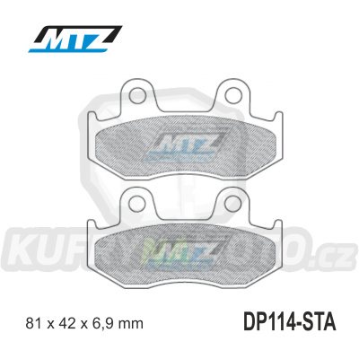 Destičky brzdové DP114-STA - směs Standard