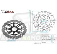 Kotouč brzdový plovoucí (296/58/6D) - zubatý design - Honda RS125+RS250+CB250F+TSR+CB400N+CBR400F+CBR600F+VFR400F+VRF750F+CBR900RR Fireblade+VTR1000F