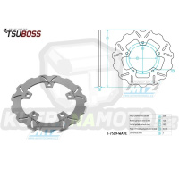 Kotouč brzdový (230/102/5D) zubatý desing - Yamaha YZF R125 / 08-13