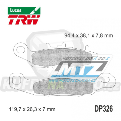 Destičky brzdové DP326-LUEC TRW Lucas MCB697EC - směs Allround Economy