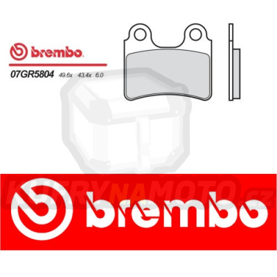 Brzdové destičky Brembo GAS GAS EC ROOKIE 50 r.v. Od 05 -  Originál směs Zadní