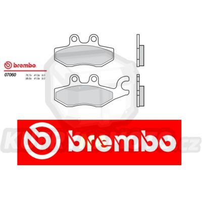 Brzdové destičky Brembo PIAGGIO X9 (right caliper) 125 r.v. Od 06 -  směs Originál Přední