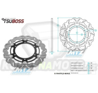 Kotouč brzdový plovovoucí (298/132/6D) zubatý desing - Yamaha WR125X / 09-16+XT660R / 04-16+XT660ZTenere / 08-16