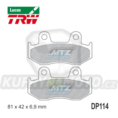 Destičky brzdové DP114-LUSI TRW Lucas MCB534SI - směs Sinter Offroad