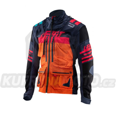 LEATT bunda GPX 4.5 ENDURO X-FLOW JACKET INK/ORANGE barva granátová/oranžová velikost XXL