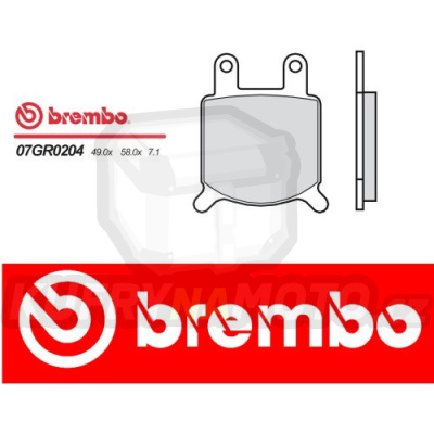 Brzdové destičky Brembo MOTO MORINI TT 350 r.v. Od 80 -  směs Originál Přední