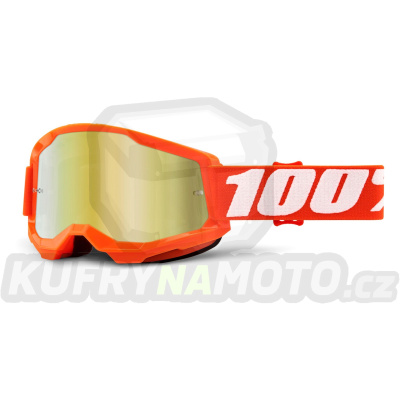 STRATA 2, 100% brýle Orange, zrcadlové zlaté plexi