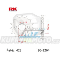 Kolečko řetězové (pastorek) 1264-14zubů RK - Daytona 50 Sonic+125 Senda Baja + Honda CBZ125F+CB125F+CB125R+CBR125R+CBF125M+CLR125R+XR125L + Kymco 125 Quannon+125 Zing II