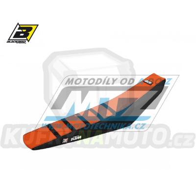 Potah sedla KTM EXC / 98-07 + SX+SXF / 98-06 - barva oranžovo-černá - typ potahu ZEBRA