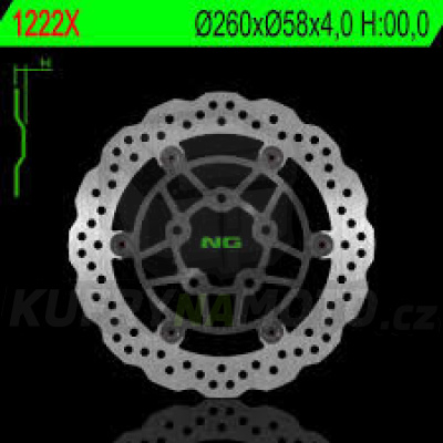 Brzdový kotouč moto NG 1222X