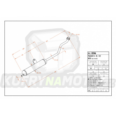 Výfuk Leo Vince Piaggio SI/KS/FL2/BOSS round shape všechny r.v. SITO LVKN772-0246