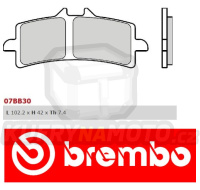 Brzdové destičky Brembo MV AGUSTA BRUTALE RR 1078 r.v. Od 08 -  směs Originál Přední