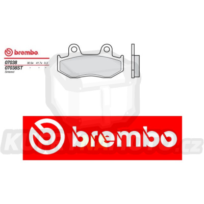 Brzdové destičky Brembo HONDA CN SPAZIO 250 r.v. Od 88 - 89 směs Originál Přední