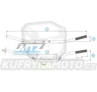 Řidítka Fatbar bez hrazdy (průměr 28,6mm) MTZ - stříbrné