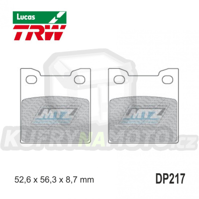 Destičky brzdové DP217-LU TRW Lucas MCB678 - směs Allround