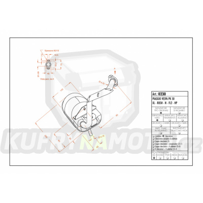 Výfuk Leo Vince Vespa HP/PK 50/XL/RUSH/N/FL2 všechny r.v. SITO LVKN976-0230