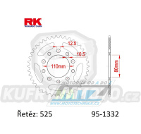 Rozeta ocelová (převodník) 1332-40zubů RK - Honda CB1 + CB350SG + CB450SG + CB500 + CB750 + CBR400 + CMX450 Rebel + GB500 Clubman + VT600C Shadow + XBR500 + XRV750 Africa Twin + Triumph 800 America + 800 Speedmaster + 865 America + 865 Speedmaster