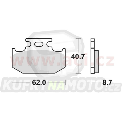 brzdové destičky, BRAKING (semi-metalická směs SM1) 2 ks v balení