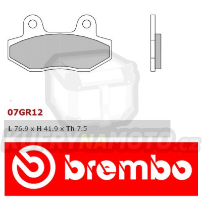 Brzdové destičky Brembo HYOSUNG RX SM 125 r.v. Od 07 -  směs SA Přední