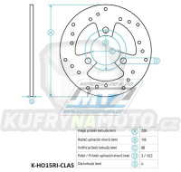 Kotouč brzdový (220/88/3D) - Honda VT25 / 88-90+CBR250 / 88-89+CBR400F / 84-87+CBR400R / 86-89+CBR500F / 87-90+CBR600F / 87-90+NS250+NSR250 / 86-97+NS400+NSR400+VFR400