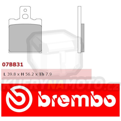 Brzdové destičky Brembo MZ SKORPION TRAVELLER MUZ 660 r.v. Od 99 -  Originál směs Zadní