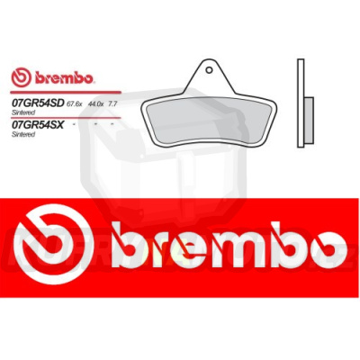 Brzdové destičky Brembo ARCTIC CAT 2x4/4x4 375 r.v. Od 02 -  SD směs Zadní