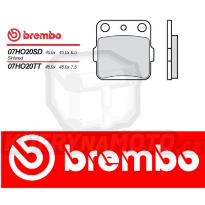 Brzdové destičky Brembo HONDA ATC XD 200 r.v. Od 83 -  SX směs Zadní