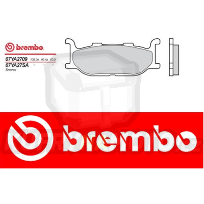 Brzdové destičky Brembo YAMAHA XV VIRAGO 535 r.v. Od 96 - 98 směs SA Přední