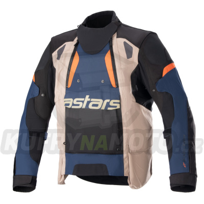 bunda HALO DRYSTAR, ALPINESTARS (tmavě modrá/khaki/oranžová/černá) 2024