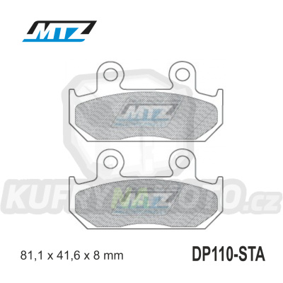 Destičky brzdové DP110-STA - směs Standard