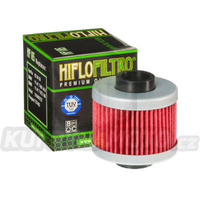 Filtr olejový HF185 (HifloFiltro) - Adly 200S ATV+220S Sentinal + Aprilia 125Leonardo + 150Scarabeo + 200Scarabeo + BMW 125C1+200C1 + Peugeot 125Citystar i.e. + 125 Satelis + 125 Satelis 2 Premium + 200 Citystar i.e.