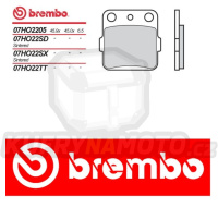 Brzdové destičky Brembo YAMAHA YZ 125 r.v. Od 89 -  SD směs Zadní