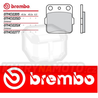 Brzdové destičky Brembo YAMAHA YZ 125 r.v. Od 89 -  SD směs Zadní