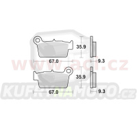 brzdové destičky, BRAKING (semi-metalická směs SM1) 2 ks v balení