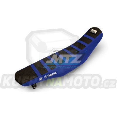 Potah sedla Yamaha YZF250 / 14-18 + YZF450 / 14-17 + WRF250 / 15-19 + WRF450 / 16-18 - barva modro-černá - typ potahu ZEBRA