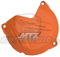 Kryt spojkového víka KTM 125SX+144SX+150SX / 01-15 + 125EXC+200EXC / 01-16 - (barva oranžová)