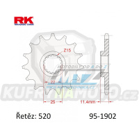 Kolečko řetězové (pastorek) 1902-16zubů RK - KTM LC4 350+400+600+620+625+640 + 400+620+640 Duke + 625+660 SMC + 690 Enduro+690Duke+690SMC + 790+890 Adventure + 790+890 Duke + Husqvarna 701 Enduro+Supermoto + 701 Svartpilen+Vitpilen