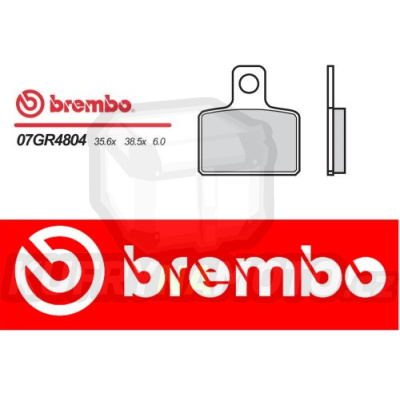 Brzdové destičky Brembo SCORPA SY F TRIAL 250 r.v. Od 06 -  Originál směs Zadní