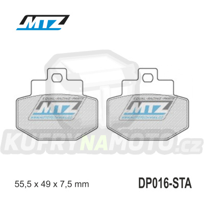 Destičky brzdové DP016-STA - směs Standard