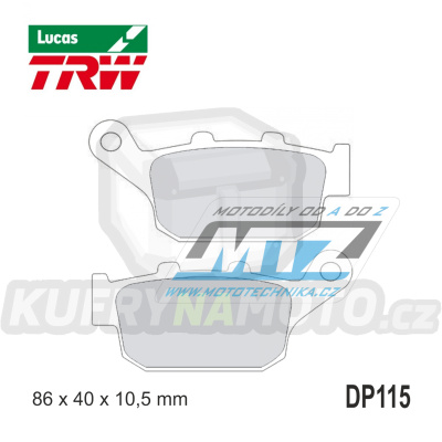 Destičky brzdové DP115-LUSRM TRW Lucas MCB585SRM - směs Sinter Scooter