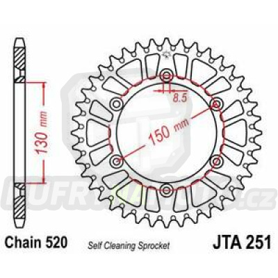 Rozeta PBR 49 zubů 251-49-PBRR270-49- výprodej