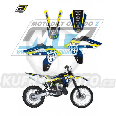 Polepy na motocykl (sada polepů Dream) Husqvarna CR125+WR125 / 06-08 + WR250 / 06-13 - typ polepů Dream4 - žlutá barevná varianta